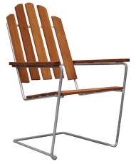 Solstol A3 Obehandlad Teak / Varmf&ouml;rzinkat Stativ - Grythyttan St&aring;lm&ouml;bler - Bonus M&ouml;bler