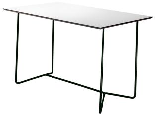 High Tech Bord 110X70 cm Vit Laminat / Svart Stativ | Grythyttan St&aring;lm&ouml;bler | Bonus M&ouml;bler