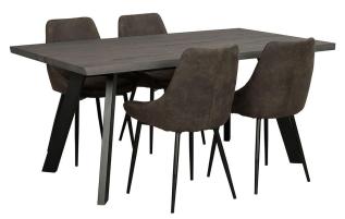 Fred och Sierra 6 stolar Bord M&ouml;rkbrun | Rowico Home | Bonus M&ouml;bler