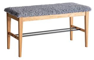 Lily F&aring;rskinn Ljusgr&aring; Lackad Ek | Oscarssons M&ouml;bel | Bonus M&ouml;bler