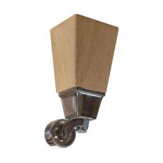 Belmont Tr&auml;ben m. Hjul 16 cm Natural Oak / Chrome | Englesson | Bonus M&ouml;bler