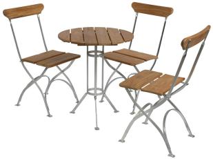 Bryggerigrupp 2 Obehandlad Teak / Varmf&ouml;rzinkat Stativ | Grythyttan St&aring;lm&ouml;bler | Bonus M&ouml;bler