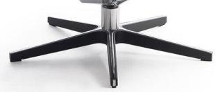 Swivel Svartbetsad ek / Aluminium | Conform | Bonus M&ouml;bler