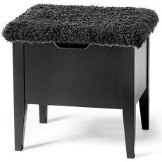 Klinte 45 cm Svartlack Gr&aring; F&aring;rskinnslook - Torkelson - Bonus M&ouml;bler