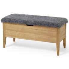 Klinte 90 cm Oljad Ek Gr&aring; F&aring;rskinnslook - Torkelson - Bonus M&ouml;bler