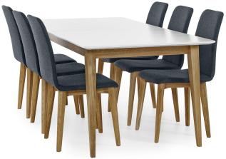 Mood 190-285X95 cm Vitlack / Oljad Ek | Torkelson | Bonus M&ouml;bler