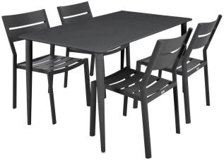 Nimes 140X78 cm och Delia Matstol Antracit - Brafab - Bonus M&ouml;bler