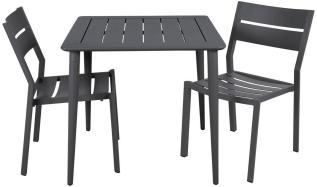 Nimes 78X78 cm och Delia Matstol Antracit - Brafab - Bonus M&ouml;bler