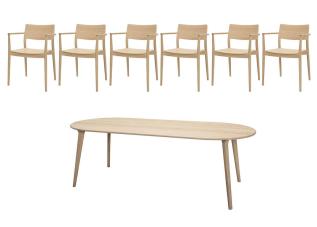 Clean och 6 karmstolar | Svenska Hem | Bonus M&ouml;bler