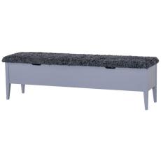 Klinte 160 cm Gr&aring;lack Gr&aring; F&aring;rskinnslook - Torkelson - Bonus M&ouml;bler