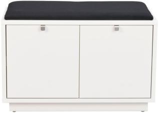 Confetti 2 L&aring;dor Svart Tyg Vitlackad Bj&ouml;rk | Rowico Home | Bonus M&ouml;bler