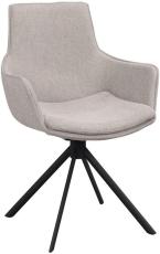 Lowell Gr&aring;tt tyg Snurrfot | Rowico Home | Bonus M&ouml;bler