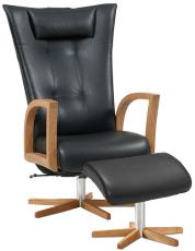 Focus Snurr L&auml;der Svart l&auml;der | Br&ouml;derna Anderssons | Bonus M&ouml;bler