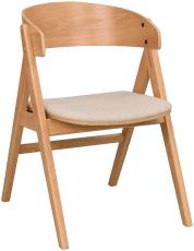 Waterton Lackad ek / Beige tyg | Rowico Home | Bonus M&ouml;bler