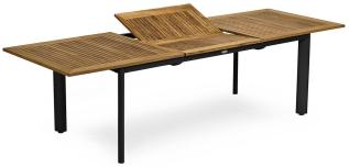 Nydala 200-280X96 cm Svart / Teak - Hillerstorp - Bonus M&ouml;bler