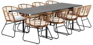 B45 250X92 cm och Covelo Bord med 8 stolar - Brafab - Bonus M&ouml;bler