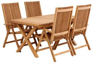 Julita 155X90 cm och positionsstolar Teak - Brafab - Bonus M&ouml;bler