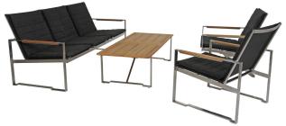 Gotland Rostfritt st&aring;l / Teak | Brafab | Bonus M&ouml;bler