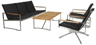 Gotland Rostfritt st&aring;l / Teak | Brafab | Bonus M&ouml;bler