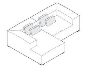 Mound divansoffa 240 cm Blue | Utg&aring;tt | Bonus M&ouml;bler