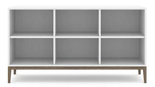 Edge 2.0 1-sektion 3 hyllor Burned Walnut White | Englesson | Bonus M&ouml;bler