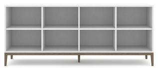 Edge 2.0 1-sektion 4 hyllor Burned Walnut White | Englesson | Bonus M&ouml;bler