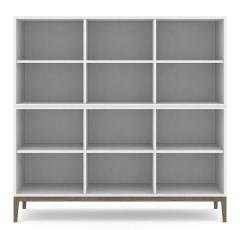 Edge 2.0 2-sektioner 6 hyllor Burned Walnut White | Englesson | Bonus M&ouml;bler