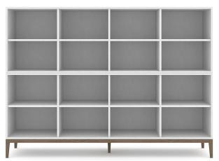 Edge 2.0 2-sektioner 8 hyllor Burned Walnut White | Englesson | Bonus M&ouml;bler