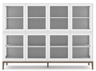 Edge 2.0 2-sektioner 8 d&ouml;rrar Burned Walnut White | Englesson | Bonus M&ouml;bler