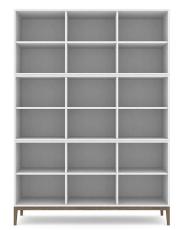 Edge 2.0 3-sektioner 9 hyllor Burned Walnut White | Englesson | Bonus M&ouml;bler