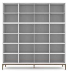 Edge 2.0 3-sektioner 12 hyllor Burned Walnut White | Englesson | Bonus M&ouml;bler