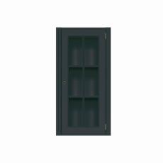 Stockholm Vitrin L&aring;g 1 D&ouml;rr H&ouml;ger 1-sektion Black | Englesson | Bonus M&ouml;bler