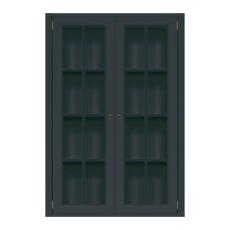 Stockholm Vitrin H&ouml;g 2 D&ouml;rrar 2-sektioner Black | Englesson | Bonus M&ouml;bler