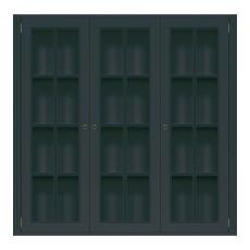 Stockholm Vitrin H&ouml;g 3 D&ouml;rrar 3-sektioner Black | Englesson | Bonus M&ouml;bler