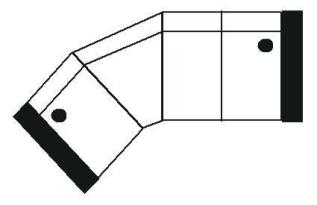 V: Vinkeldel, H: 2-sits | Br&ouml;derna Anderssons | Bonus M&ouml;bler