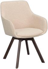 Alison Tr&auml;ben / Ljusbeige tyg Brunlackad ek | Rowico Home | Bonus M&ouml;bler