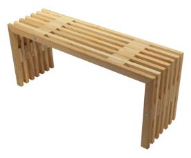 EcoFurn&reg; D-Bench 100 cm L&auml;rk natur - Hillerstorp - Bonus M&ouml;bler