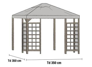 Hov 350X350 cm Gr&aring; - Brafab - Bonus M&ouml;bler