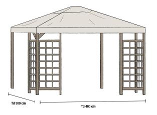 Hov 300X400 cm Beige - Brafab - Bonus M&ouml;bler