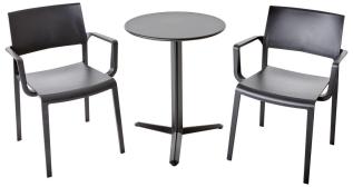 Arket &Oslash;60, H74 cm och Lilibet karm Stolar Black - Brafab - Bonus M&ouml;bler