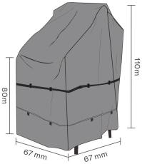 Stapelstol Andas 67X67, H80/110 cm - Brafab - Bonus M&ouml;bler