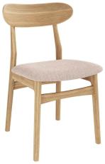 Aster med beige tygsits Oljad ek | Cas&oslash; Furniture | Bonus M&ouml;bler
