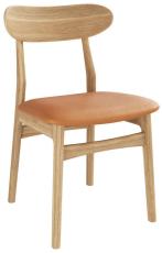 Aster med cognac l&auml;dersits Oljad ek | Cas&oslash; Furniture | Bonus M&ouml;bler