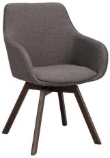 Alison Tr&auml;ben / Gr&aring;tt tyg Brunlackad ek | Rowico Home | Bonus M&ouml;bler