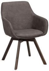 Alison Tr&auml;ben / M&ouml;rkgr&aring; microfiber Brunlackad ek | Rowico Home | Bonus M&ouml;bler