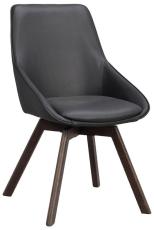 Alison Tr&auml;ben / Svart l&auml;der Brunlackad ek | Rowico Home | Bonus M&ouml;bler