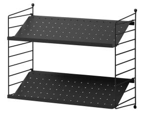 String Skohylla Paket 60 cm Svart | String | Bonus M&ouml;bler