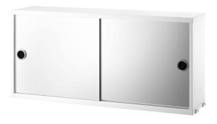 String Sk&aring;p med Spegeld&ouml;rrar 78X20 cm Vit | String | Bonus M&ouml;bler