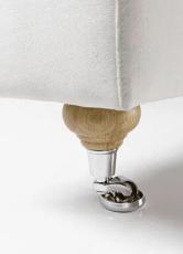 Hjulben tr&auml;, krom, 13 cm | Furninova | Bonus M&ouml;bler