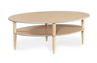 Madrid 140X80 cm Bj&ouml;rk / Silverkant | Bordbirger | Bonus M&ouml;bler